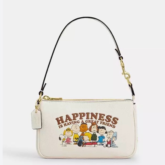 Coach Handbags - Coach 🆕 X Peanuts Nolita 19 Chalk Snoopy "HAPPINESS IS HAVING A GREAT FRIEND